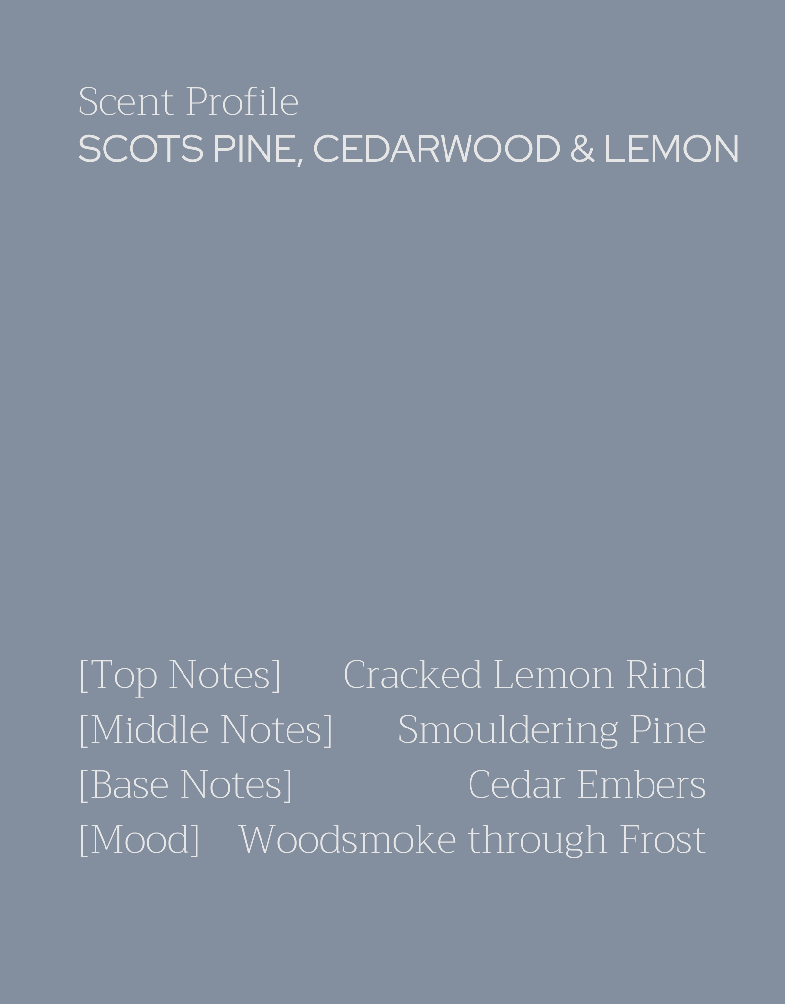 Scots Pine, Cedarwood & Lemon Candle