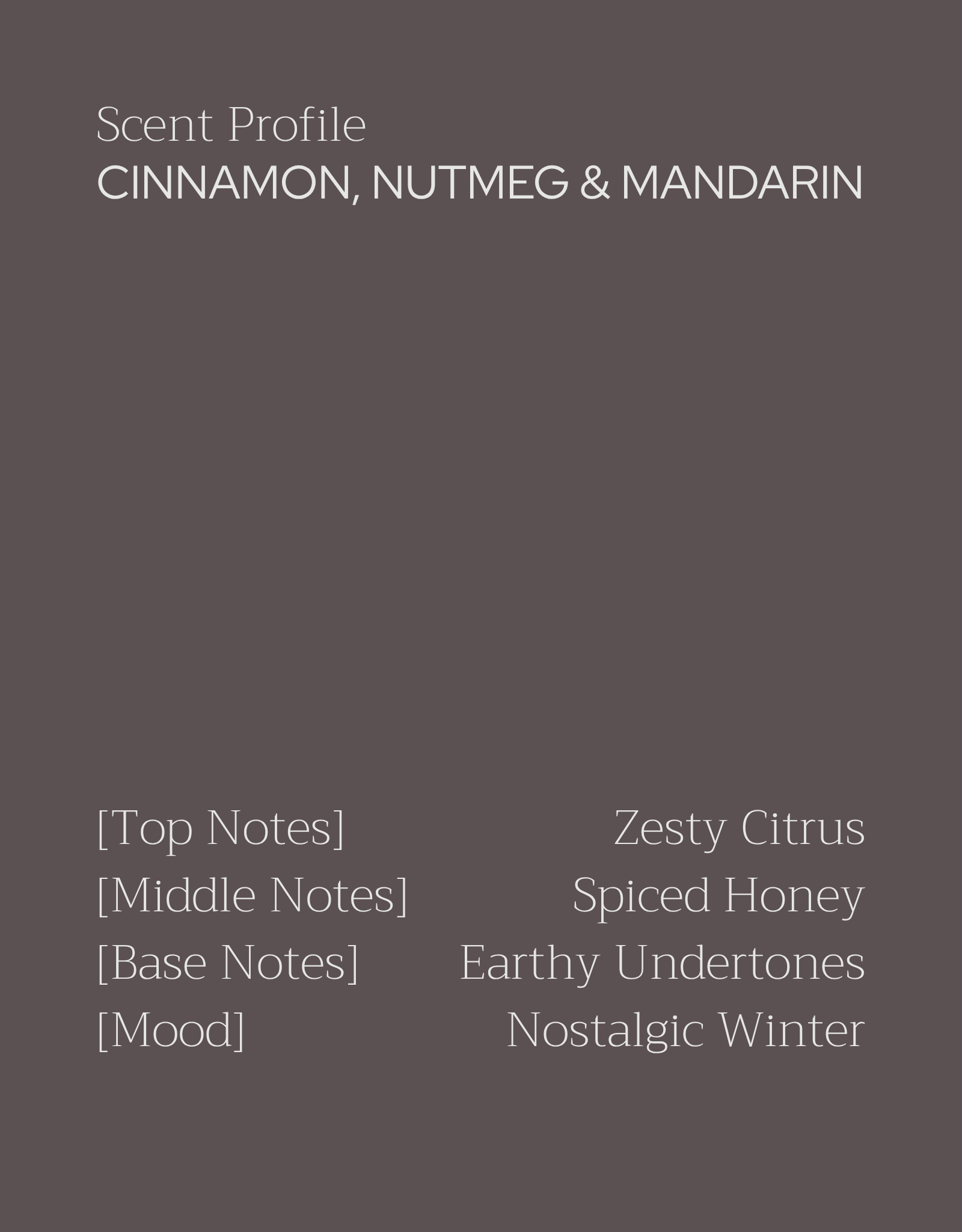 Cinnamon, Nutmeg & Mandarin Candle