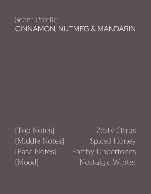 Cinnamon, Nutmeg & Mandarin Candle