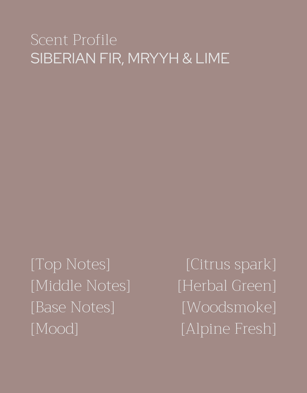 Siberian Pine, Myrrh & Lime