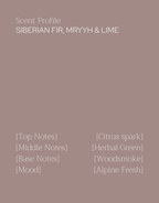 Siberian Pine, Myrrh & Lime
