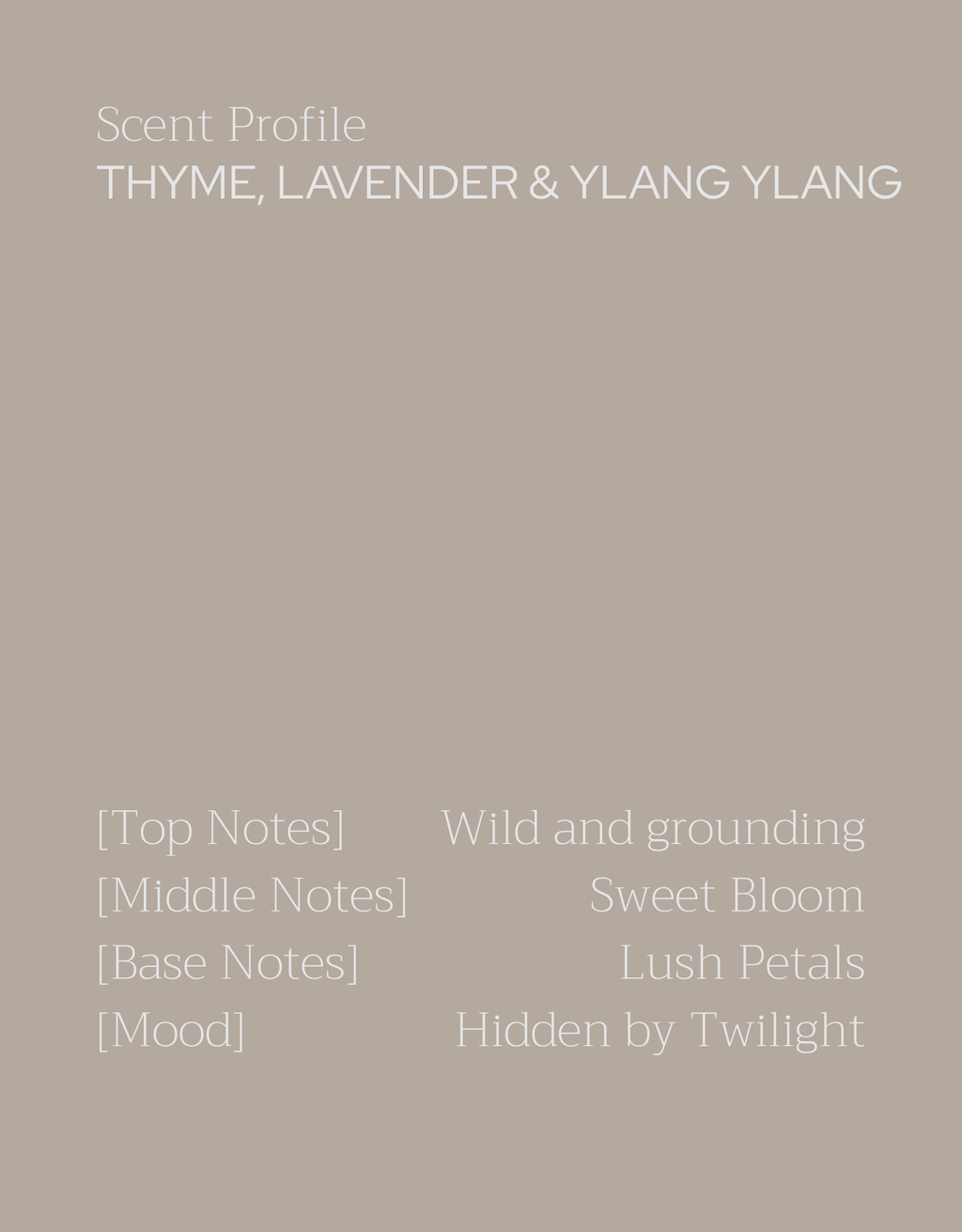 Thyme, Lavender & Ylang Ylang Candle